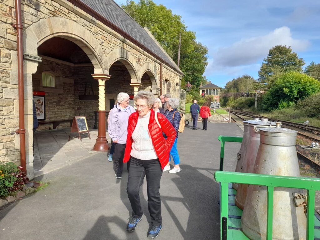 Looking at Railway building at Beamish
